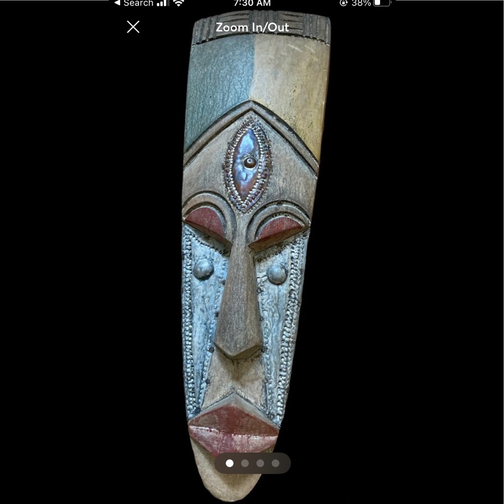 Artisan handmade wood mask from Ghana